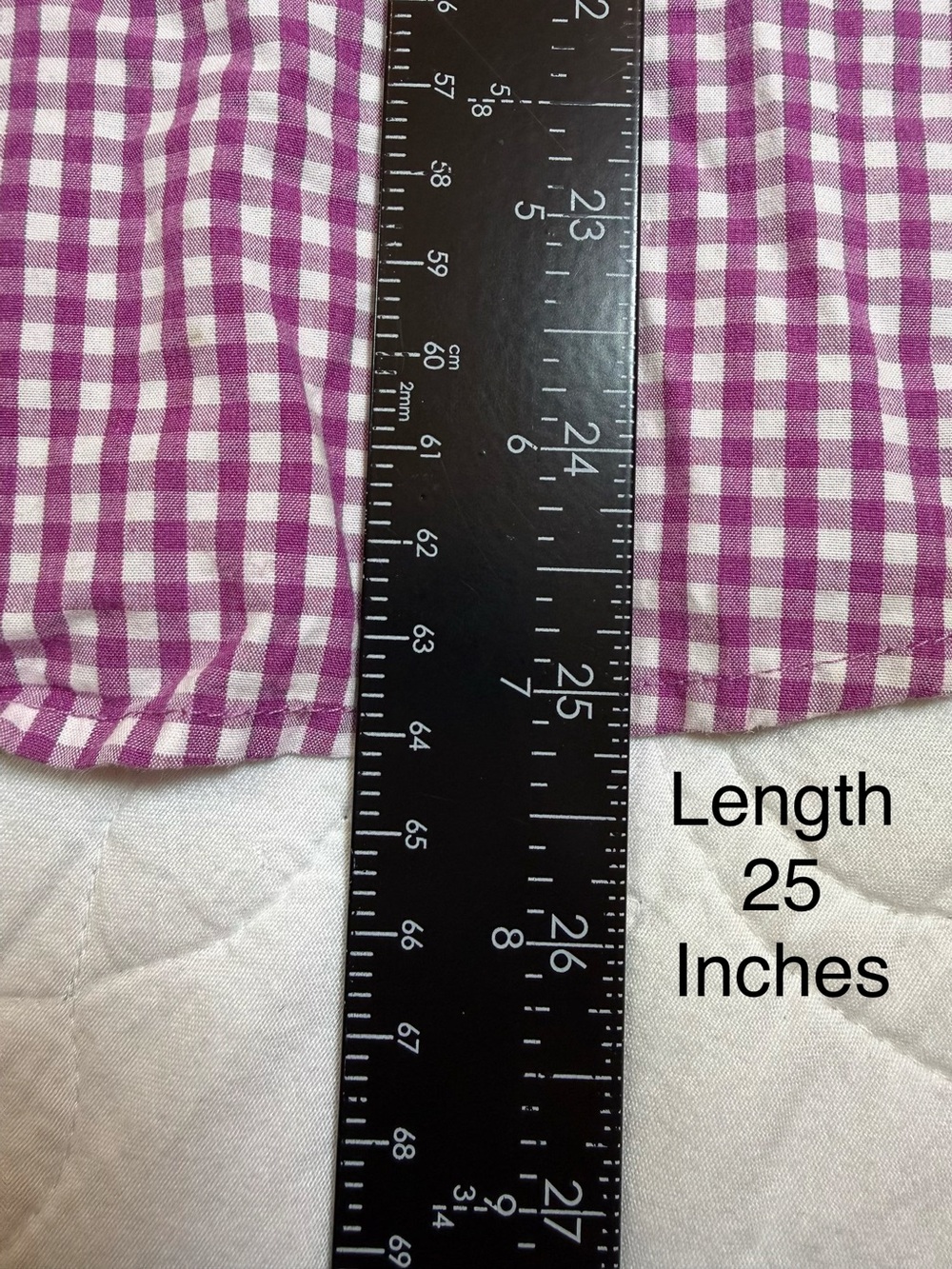 Vineyard Vines Women's Purple Gingham Plaid Popover Shirt, 100% Cotton. Size 8 - Picture 9 of 10